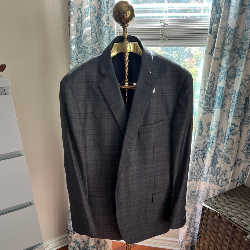 Brooks Brothers Charcoal Plaid Sport Coat